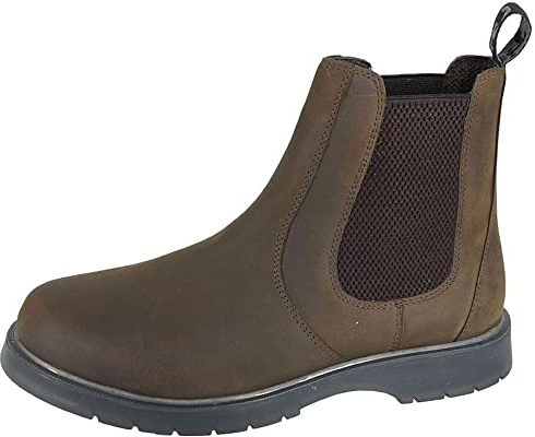 Grafters M186WB Unisex Leather Gusset Chelsea Boots Brown