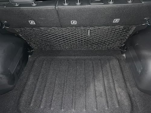 Baksätesstil fordon elastiskt bagagerumsnät för Kia NIRO EV (SG2) 2022-2023 – premium bagageförvaring och förvaring – bagagenät för crossover – bästa bilorganisatören för Kia NIRO EV