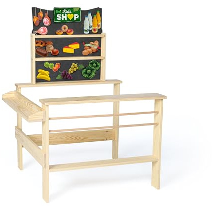 Erzi 10071 Kaufladen Erzi Kids Shop aus Holz, Kaufladen für Kinder, Rollenspiele