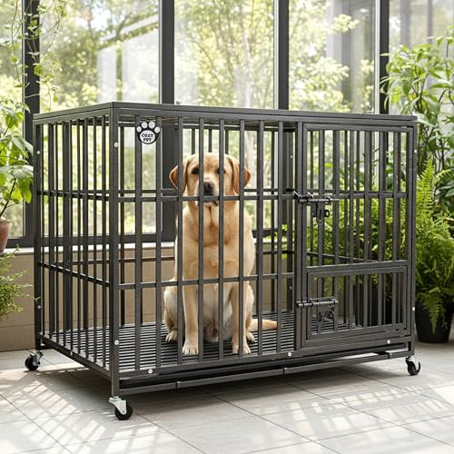 Heavy Duty Dog Cage 42 L By Cozy Pet Steel Crate Vet Groomers Commercial Use Kennel HDDC02