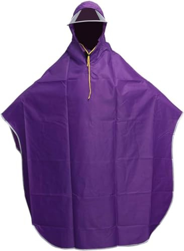 sanjianke-fs Multifunctional Poncho Raincoat, Universal Mobility Scooter Cape Cover, Outdoor Reusable Rain Cover for Outdoor Activities,Cycling (UK, Alpha, XL, Regular, Regular, Purple)