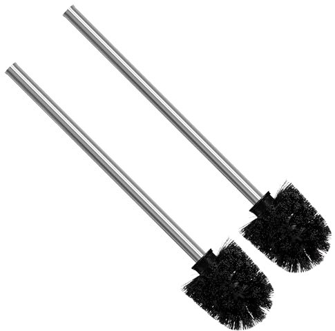 Nirox Set di 2 Spazzole per la toilette - Spazzolone per WC con diametro di 2 cm - Scopino bagno per toilette con manico in acciaio inox - Scopettino per wc dal design elegante e di classe