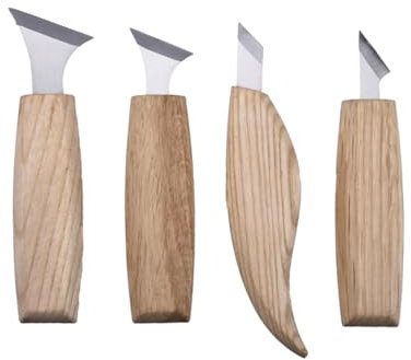 Gadpiparty Kit Di Utensili Per Intaglio Del Legno in Acciaio Al Vanadio Manici in Legno Duro Lucidato Attrezzi Da Taglio Mano Per Intagliatori e Falegnami