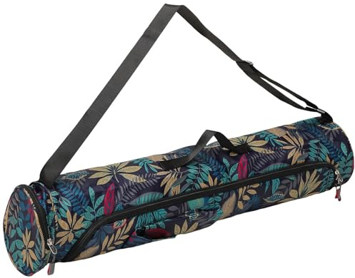LOEFLIFA Borsa Cilindrica per Tappetino Yoga Oxford Resistente e Leggera Stampa Stile Nazionale, per Palestra e Campeggio, Portatile e Funzionale
