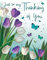 Occasion Card Thinking of You – 20,3 x 15,2 cm – Regal Publishing, C80134, blau|grün|grau