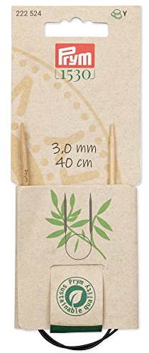 Prym 16 Circular Knitting Needles, Bamboo, US 2.5 (3mm)