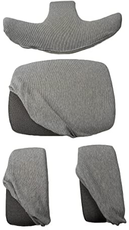 Ergositting Justerbar ergonomisk stol stretchöverdrag med ryggstöd - 4 st (ljusgrå)