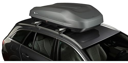 Althura box portatutto auto Vortex 400 litri, carico massimo 75 kg, doppia apertura, 165x90xh40 cm (Antracite ruvido)