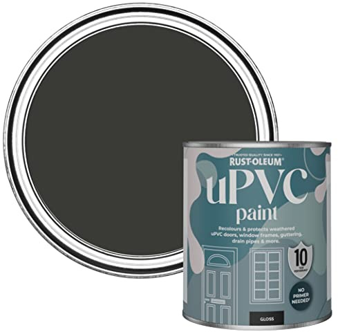 Rust-Oleum Black uPVC Door and Window Paint In Gloss Finish - Dark Magic 750ml