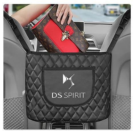 BrohN Sac de Rangement Dossier de siège de Voiture Sac de Rangement intérieures Sac en Cuir Accessoire de Voiture pour DS Spirit DS3 DS4 DS4S DS5 5LS DS6 DS7 DS9,Big