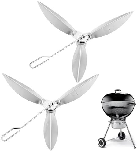 BOWAREPRO Lot de 2 systèmes de nettoyage One-Touch de 18-1/2 - 47 cm - Compatible avec Weber 90992 3618 7443 307443 307408 90719 - Pour barbecue au charbon de bois/barbecue sphérique 7444 - Pièces de