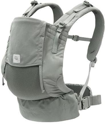 Portabebés Stokke Limas Mesh, Glacier Green - Portabebés transpirable con tejidos de alto rendimiento - Seguro para bebés de 1 mes/4-15 kg - Incluye bolsa desmontable para llevar lo esencial