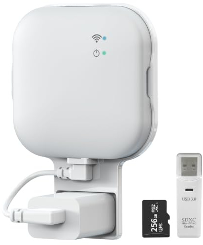 Scheda MicroSD da 256 GB e modulo di sincronizzazione XR, supporto senza foratura per telecamere di sicurezza Blink esterni/interni, cavo USB-C, lettore di schede SD (modulo Sync XR non incluso)