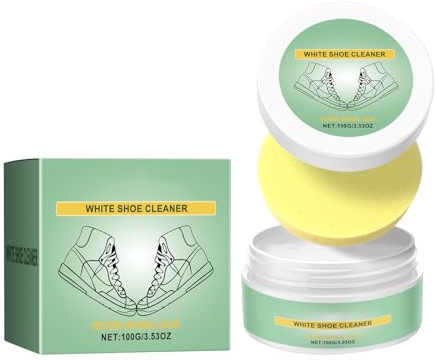 Pâte nettoyante pour chaussures de sport avec éponge – Après-shampoing de nettoyage doux en profondeur pour toile, cuir, maille, semelles en caoutchouc, sandales