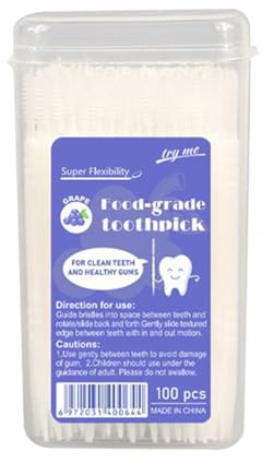 -Dents Nettoyants - Extrémités Aromatisées, Rafraichissants Eliminant Taches Soies Douces Hommes Adolescents Femmes Adultes Seniors Ecole Cuisine