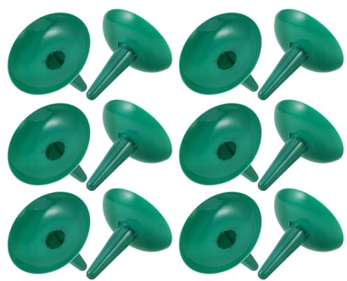 50 Piezas Portavelas Cónico Navideño de Plástico Verde, Antigoteo