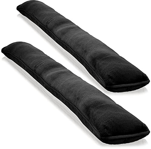 COM-FOUR® 2x dragstopp för dörrar och fönster, vindstopp i mikrofiber | spara energi med dragstopp - 1 kg dörrstopp