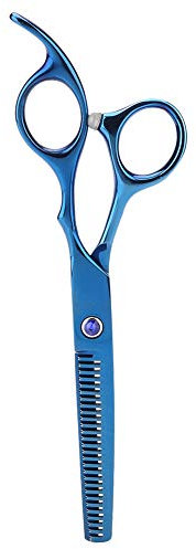 2x Professionelle Hundehaar Effilierschere, Extra scharfe Modellierschere Katze Sharp Schere Hundesalon Schere zum Verdünnen Ausdünnen für alle Hunde Katze Schneiden mit Grooming Kamm(Blau)