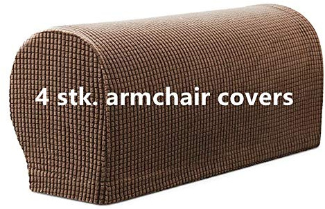 2 pares de fundas protectoras para el reposabrazos del sofá, hechas de licra, no resbalacafé)