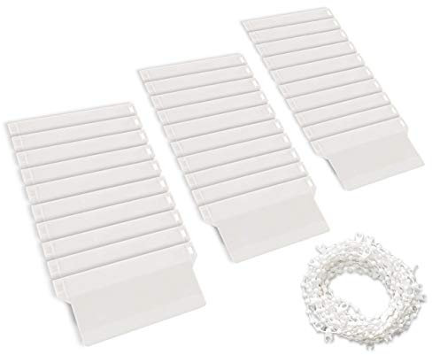 Premium Quality Vertical Blind Weights and Chain | Set of 30 Weights and 6M Chain | Vertical Blinds Accessories | 89mm | 3.5 Inches |, White…