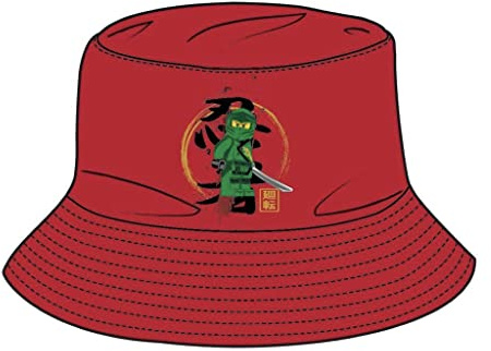 LEGO Ninjago Fischerhut Sonnenhut Mütze Hut (as3, Numeric, Numeric_54, rot)