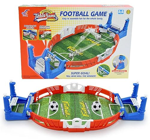 Mini Football Game with 6 Balls, Football Board Game, Football Table Toy for Two, World Cup Party Favor, Friendship Enhancement for Kids and Adults (Red)
