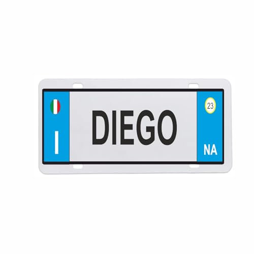 AMA SHOP Personalisiertes Autokennzeichen mit Namen Datum und Zahlen oder Satz Aluminium mit Sublimationsdruck inklusive Saugnäpfe | Personalisierte Geschenke |