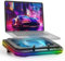 OImaster Gaming Laptop Cooling Pad with Powerful Turbofan (3500 RPM) RGB 12-19 Laptop Cooler Stand 3 USB HUB Ergonomics Adjustable 2 Height for Office Notebook Laptop (Black-6559)