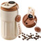 Brown Stainless Steel Insulated Cup, 460ml Coffee Thermal Mug, Thermal Mug with Temperature Indicator for Hot Water, Coffee, Tea and Cold Drinks for Home Travel Office