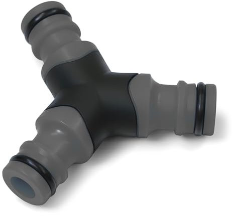 YourCasa Distributore a Y a 2 vie, con attacco rapido, tubo a Y, distributore dell'acqua, tubo da giardino, raccordo per tubo flessibile (antracite)