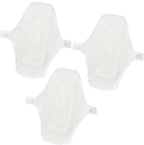 TOBBOMEY 3 pezzi Assorbenti Mestruali in Cotone Lavabili Fodera per Mutandine Riutilizzabili Protezione Sottile e Confortevole per Donna in Viaggio