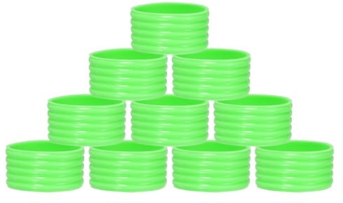 QUARKZMAN Aro De Empuñadura De Raqueta De Tenis Anillo De Goma para Raqueta Aro Antideslizante Y Absorbente para Mango De Bádminton Y Squash Verde 10Pcs