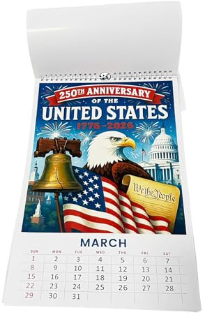 Calendrier 2026, pour 250e anniversaire Fondation USA | Agenda mensuel 2026 pour l'organisation - Pour la maison, le bureau scolaire