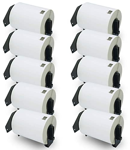BETCKEY - 10 Rollos de DK-11241 Etiquetas de Envíos Compatible con Brother, 102mm x 152mm, 2000 Etiquetas para Impresoras de Etiquetas QL