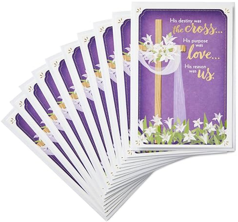 Dayspring Pack of Religious Easter Cards, Blessings at Easter (10 Cards with Envelopes)