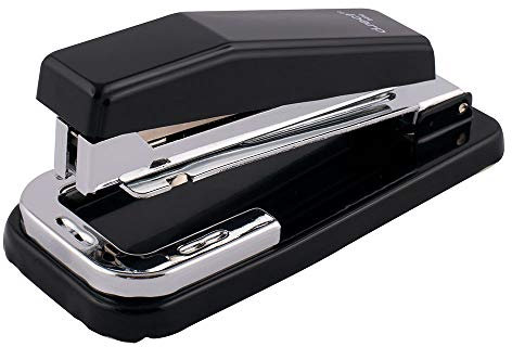 D.RECT 5414 Heftgerät 360° Drehbar - Hefter Drehbares - Büroheftgerät, Tischheftgerät, Heftgerät für den Schreibtisch - Hefter 30 Blatt, Schwarz 7049