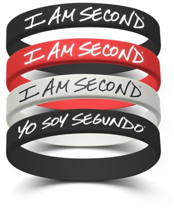 I Am Second 4-Pack Regular/Adult Multi-Color Wristband Bundle
