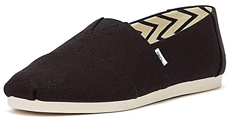 TOMS Alpargata Cotton Canvas Mens Black Espadrilles-UK 12 / EU 46