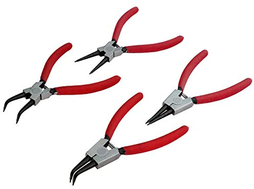 Voche® 4 Piece 6 Internal, External, Bent Nose and Straight Circlip Pliers Set