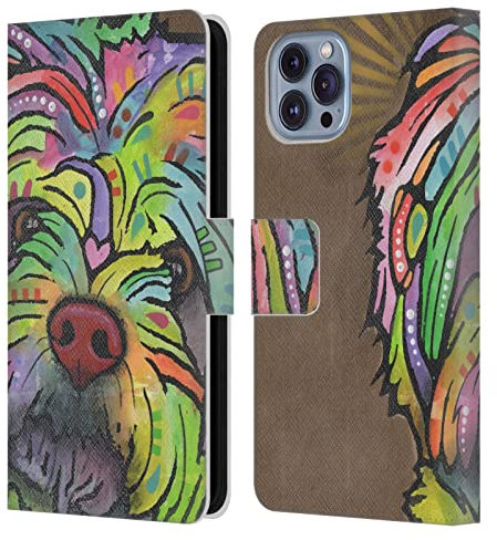 Head Case Designs Offizielle Dean Russo Amy Hunde 3 Leder Brieftaschen Handyhülle Hülle Huelle kompatibel mit Apple iPhone 14