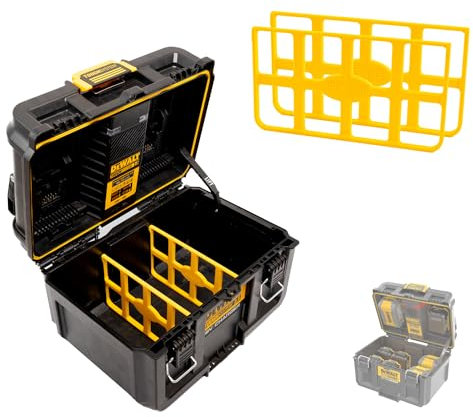 RUGGED TOOLS - HeavyDuty Divider compatible with Dewalt ToughSystem 2.0 Dual port charger box - PAIR YELLOW
