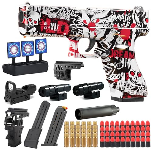Leksakspistol för barn i skumgummi, M416 Bullet Gun M416, skumpistol, manuell påfyllning, mjuk pistol för barn, 12+ år, presenter