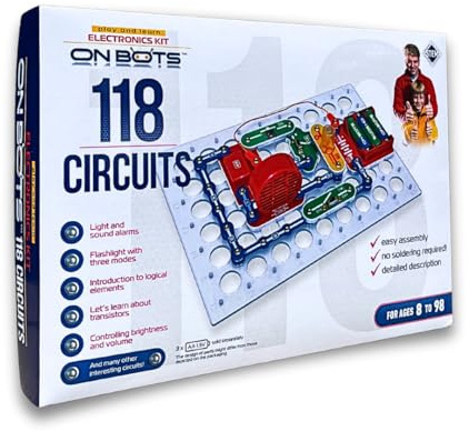 On Bots Educational Science Kit 118 Projects Science Experiments for Kids Age 8 Plus Electronics Kit for Girls and Boys STEM toys Learn About Science Electronics and Circuits