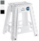 MY DIY Folding Step Stool 17 Inch Lightweight Heavy Duty Strong Plastic Stool For Kids & Adults With Easy Carry Handle 150KG Weight Capacity Portable Footstool For Home Office Kitchen Bathroom (White)