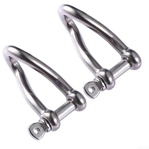 Grilletes trenzados de acero inoxidable 316 fuertes y resistentes para hardware marino y tensión de alambre de jardín (10 mm)