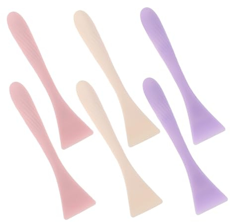 Healeved 6piezas Cepillo para Mascarilla Facial Pinceles Brocha Aplicadora de Silicona para Mascarillas de Gel de Arcilla y Cremas Cuidado Piel Baño