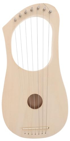 YARNOW Kit Fai da Te Arpa Lira a 7 Corde in Legno per Principianti e Strumento Musicale con Montaggio Semplice per Pratica Intrattenimento e Insegnamento della Musica