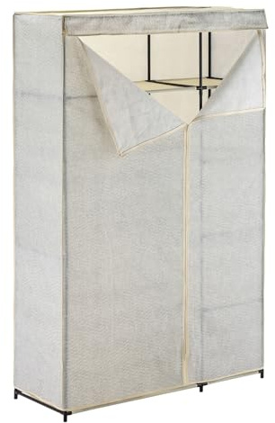 Well Home Armario de Tela Plegable XL con Barra para Colgar Ropa - 110x174,5x45 cm