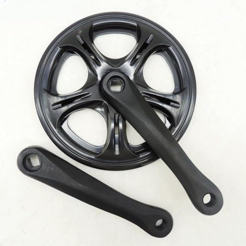 SageFurned Bielas de bicicleta 48T 170 mm con agujero cuadrado, plato plegable de aleación, repuesto para pedalier de 110 mm/118 mm