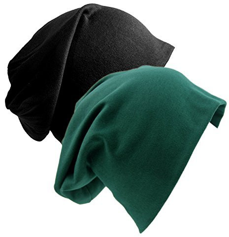 Lot de 2 Bonnets Souples en Coton, Casquettes Chimio pour Femmes et Hommes